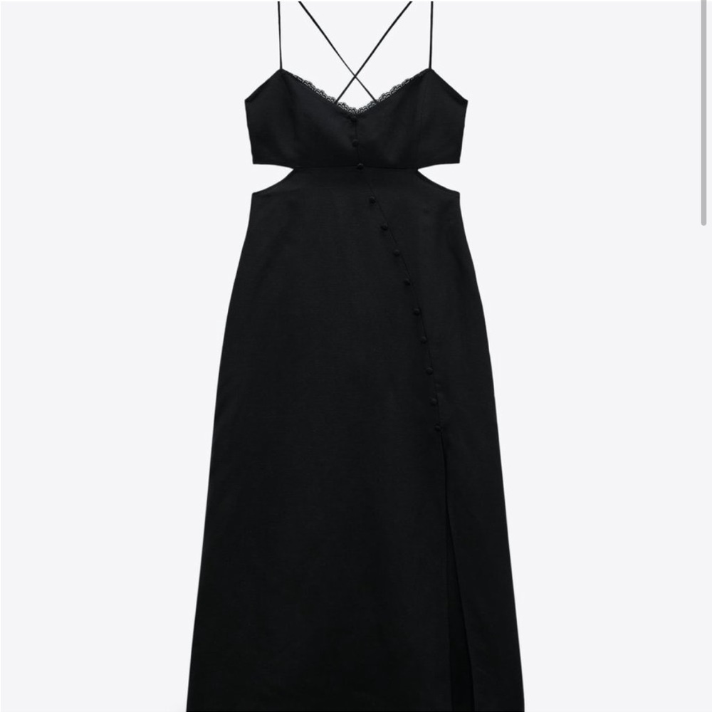 Zara MIDI Cut Out Dress